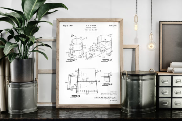 Download Charcoal Starter 1969 Patent Art Poster - 1969 Collection