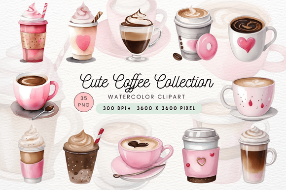 Download Cute Coffee Clipart Collection - Premium Resources