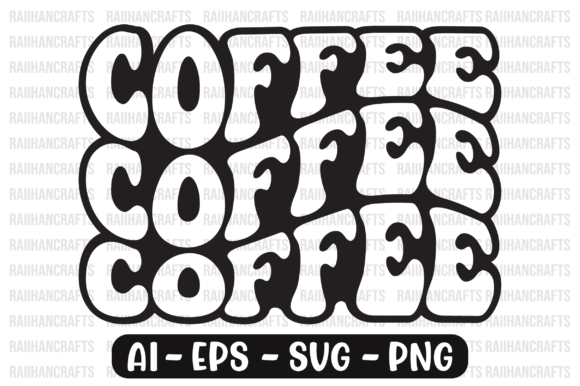 Download Coffee Retro Wavy Design Svg - Coffee Collection