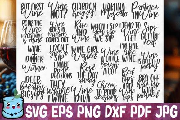Download Wine Sayings Bundle - Wine sayings Collection
